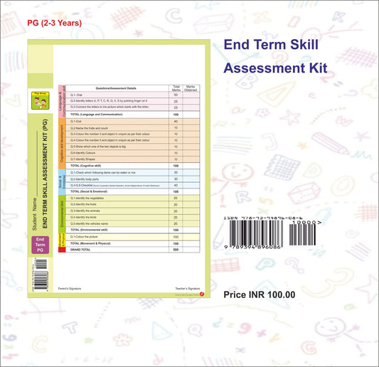 End Term Exam Paper- Play Group